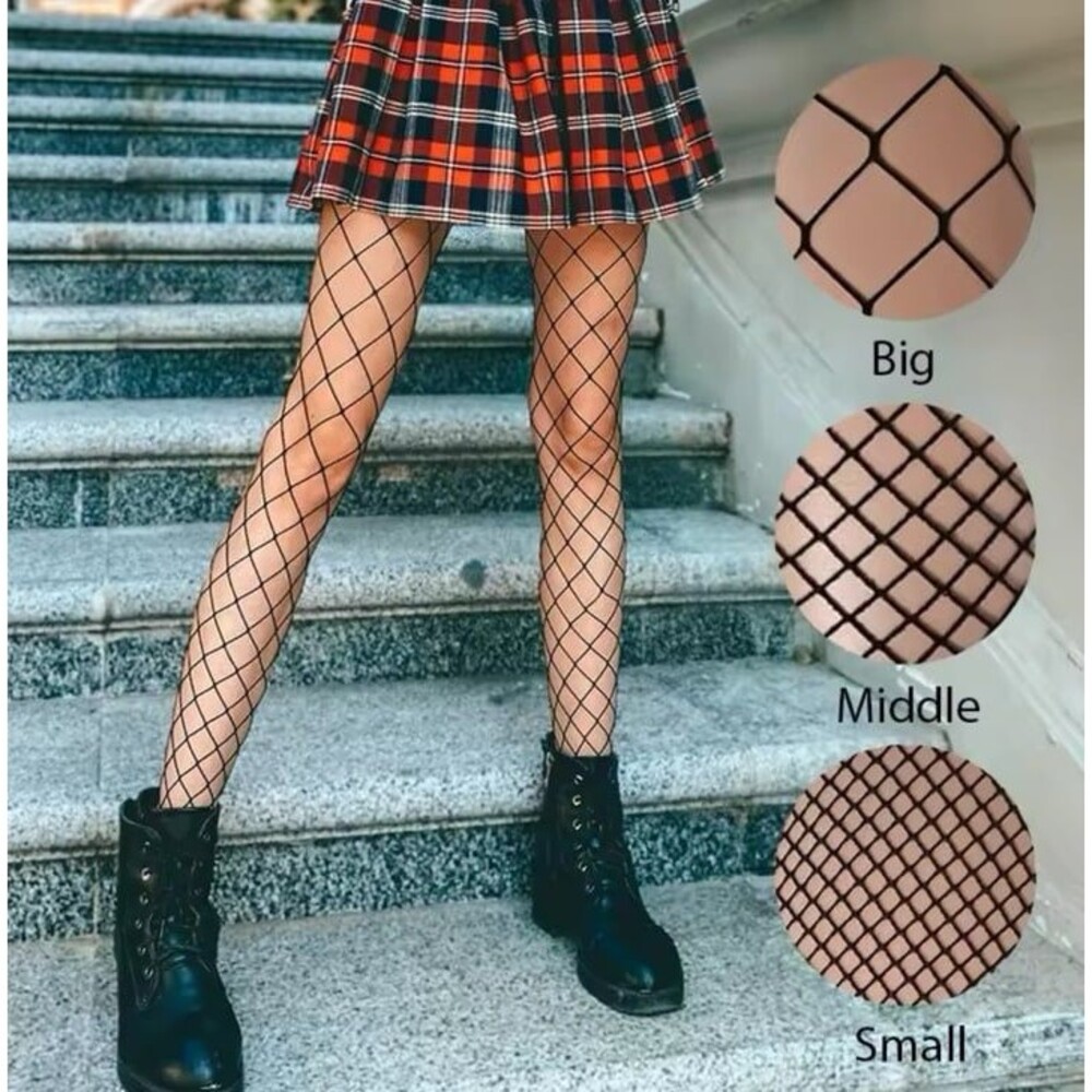 Women Sexy Pantyhose Mesh Fishnet Nylon Tights Long Body Stockings Jacquard Step